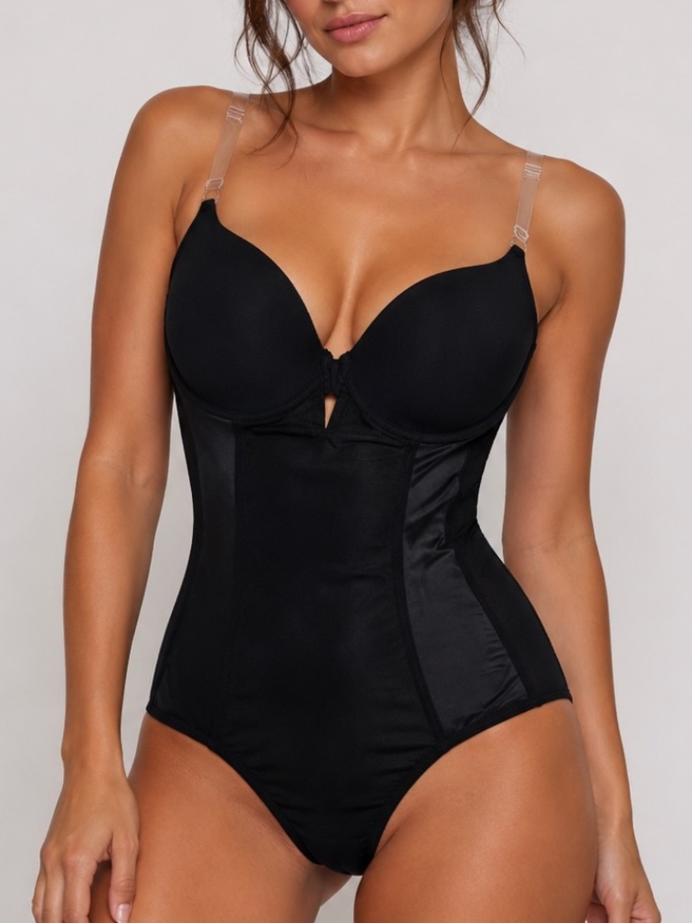 Body by Max Shapewear Bodysuit Womens Size 16 / 38C Coquette Satin Sexy - Picture 1 of 7